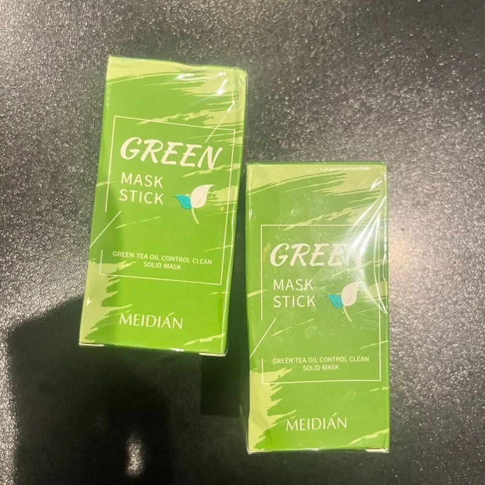 Bundle of 2 NWT Green Mask Stick Green‎ Tea Oil control Clean Solid Mask Meidian